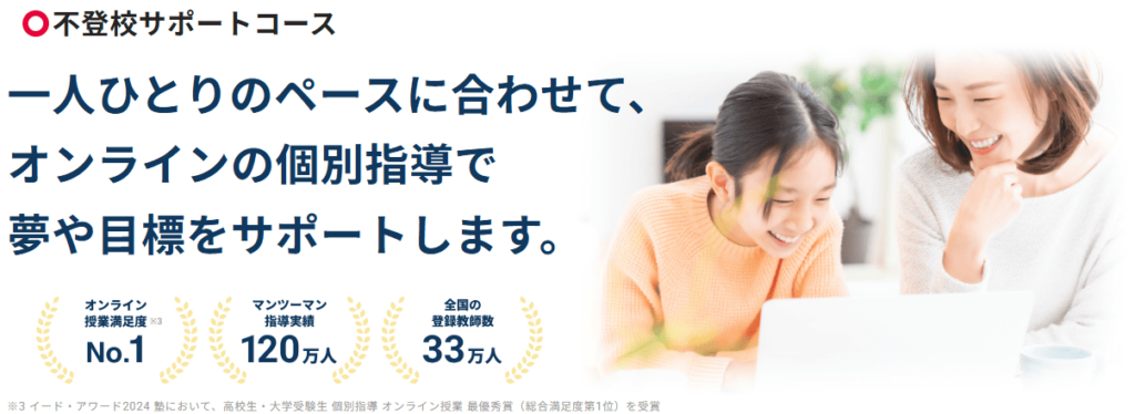 トライのオンライン個別指導塾ではお子さまの学力に合わせた完全マンツーマンの授業で学校の勉強をカバーできる
