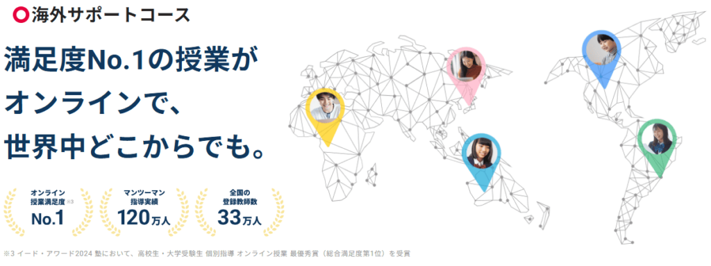 トライのオンライン個別指導塾の「海外サポートコース」ではオーダーメイドのカリキュラムで苦手を残さない