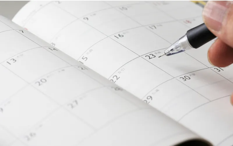 自由に決められるスケジュールのイメージ