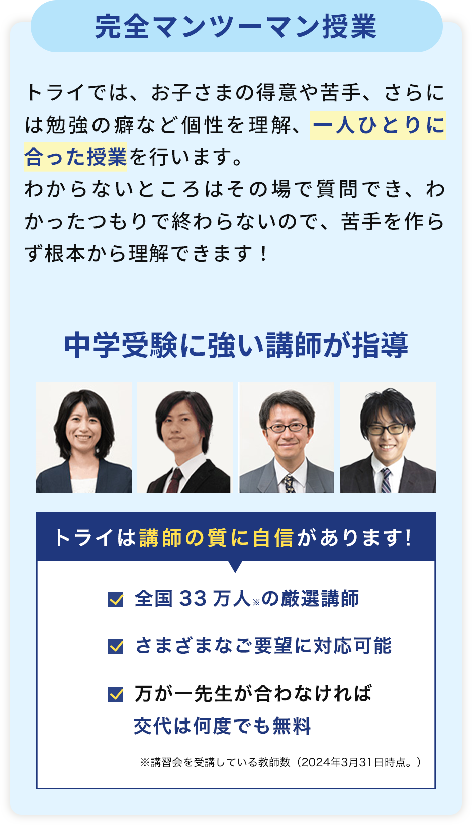 完全マンツーマン授業