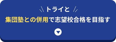 トライと集団塾との併用で志望校合格を目指す