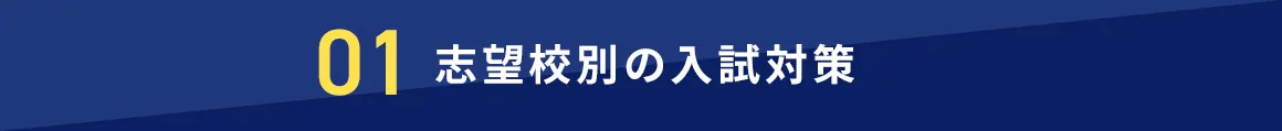 01 志望校別の入試対策