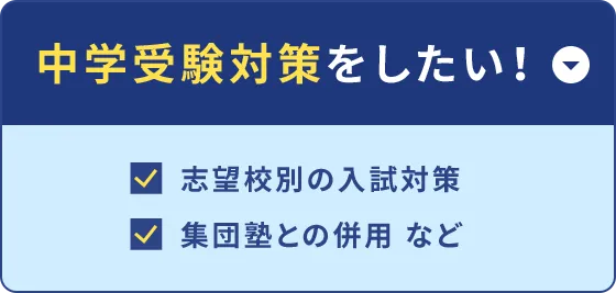 中学受験対策をしたい！ 志望校別の入試対策 集団塾との併用 など
