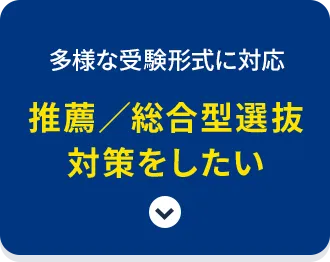 多様な受験形式に対応 推薦／総合型選抜対策をしたい