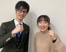 富岡隆先生と佐々木恭花さん