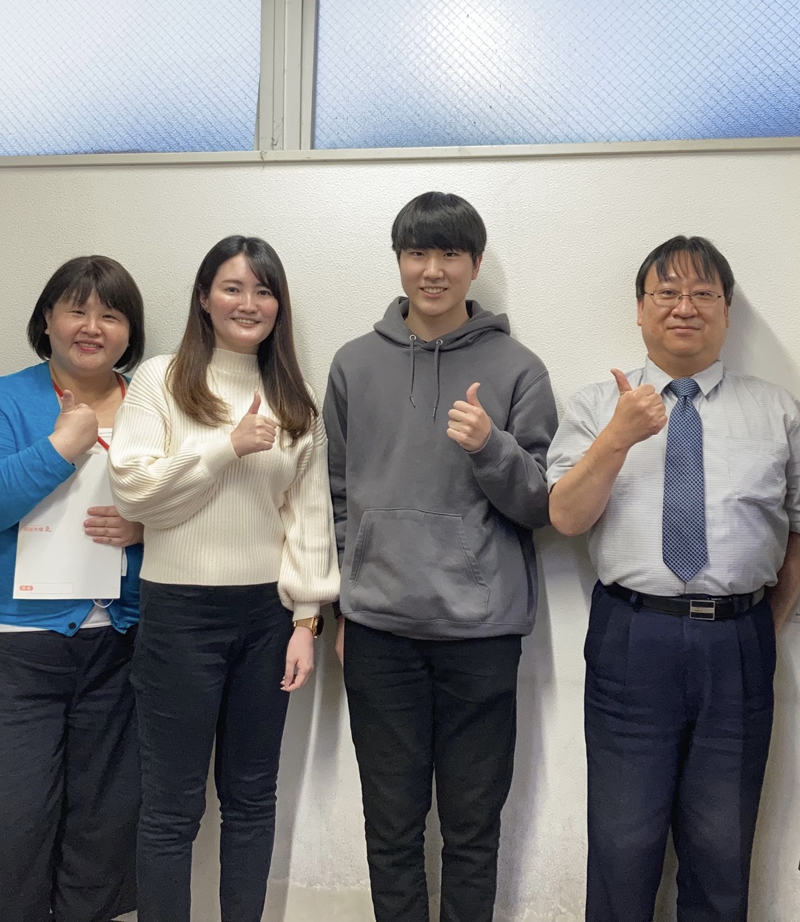 松島大智さん、深瀬先生、加藤先生、利根川先生