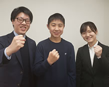 田中君と河村教室長と原山副教室長