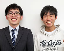 原田先生(プロ講師)と西村くん