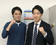 愛知淑徳大学 合格!(遊佐先生と北村君写真)