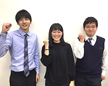 青木 紗弥果さんと小野田先生・伊藤先生