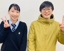 井上 さやさん(高3)と 松田先生
