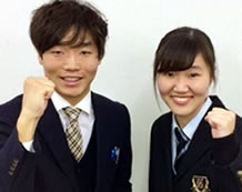 稲津 瑠郁さん(高3)と 山本先生