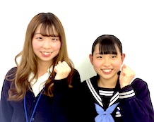 上﨑 凜果さん(中3)と杵島 果歩先生