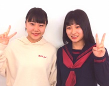 寺本さん(中3)と 島村さん(中3)