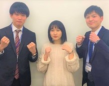 馬場 瑠璃さんと栢本先生・渡邊先生