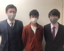 早川賢吾くんと金聖倫先生、稲見健汰先生