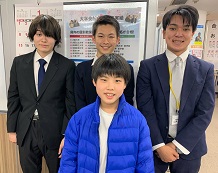 山川涼太郎さんと山本樹雷先生・奥田弘礼先生・飯田崇太郎先生