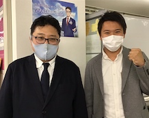 岩本　遥玖さんと仮谷先生