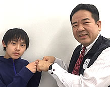 志望中学 合格! 小原君と福田先生