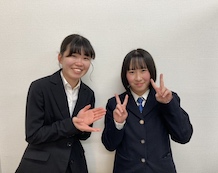 土田先生と京山中の美沙さん