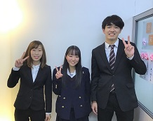 山本先生と就実の怜花さんと茨木先生
