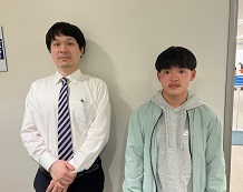 亀谷周さんと吉田先生