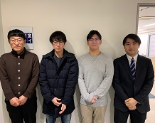 田内智大君と沖先生と小谷先生と千葉先生