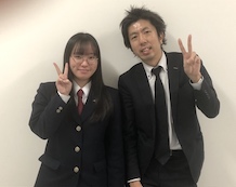 「沼内 美帆」さんと教室長の「須々田」