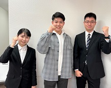 網塚先生、工藤君、紺野先生