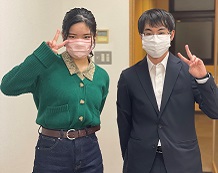 齊藤 朝花さん 講師の塚原先生(右)