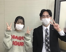 友田羽奏さんと大西教室長