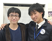 武田隼輔くん(左)と上村先生(右)