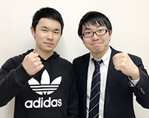 竹内斗摩くんと七野教室長 【トヨタ工業学園合格!】
