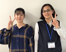 松岡 蒼香さんと担当講師の尾関先生
