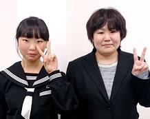 松阪校_岩出理来さんと中西由華先生_津東高校合格★