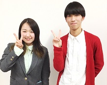 八田くん(右)と谷家先生(左)