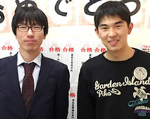 生徒の田中 俊輔くんと講師の島田 陽平