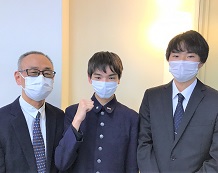 岡本先生と西村君と森本先生