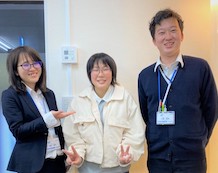 塚田摩耶さん(長野女子高校卒)と坂口先生・大橋先生