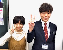 阿久根 悠さん(高3)と 山本先生