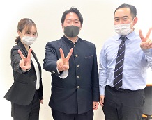 黒田君 と 白川先生 と 古閑先生
