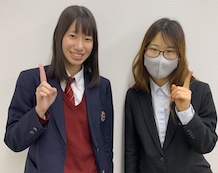 西山莉名さん(左)と仁熊先生(右)