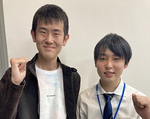 時松道広君 志望校合格で大浦先生に喜びの報告!