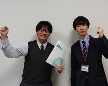 日本大学 文理学部に見事合格の大西多幸宝君と橋本先生