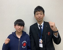 中井勇仁くんと宮野教室長