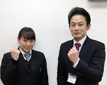 岡崎市立看護専門学校に合格! 天野七美さんと杉浦先生
