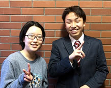 左から順に田中未有さん、宮本先生