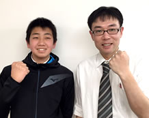 佐藤柊大君と渡辺豊彰先生