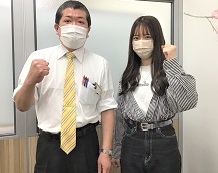 田中美結さんと平野先生
