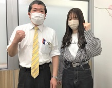 田中美結さんと平野先生